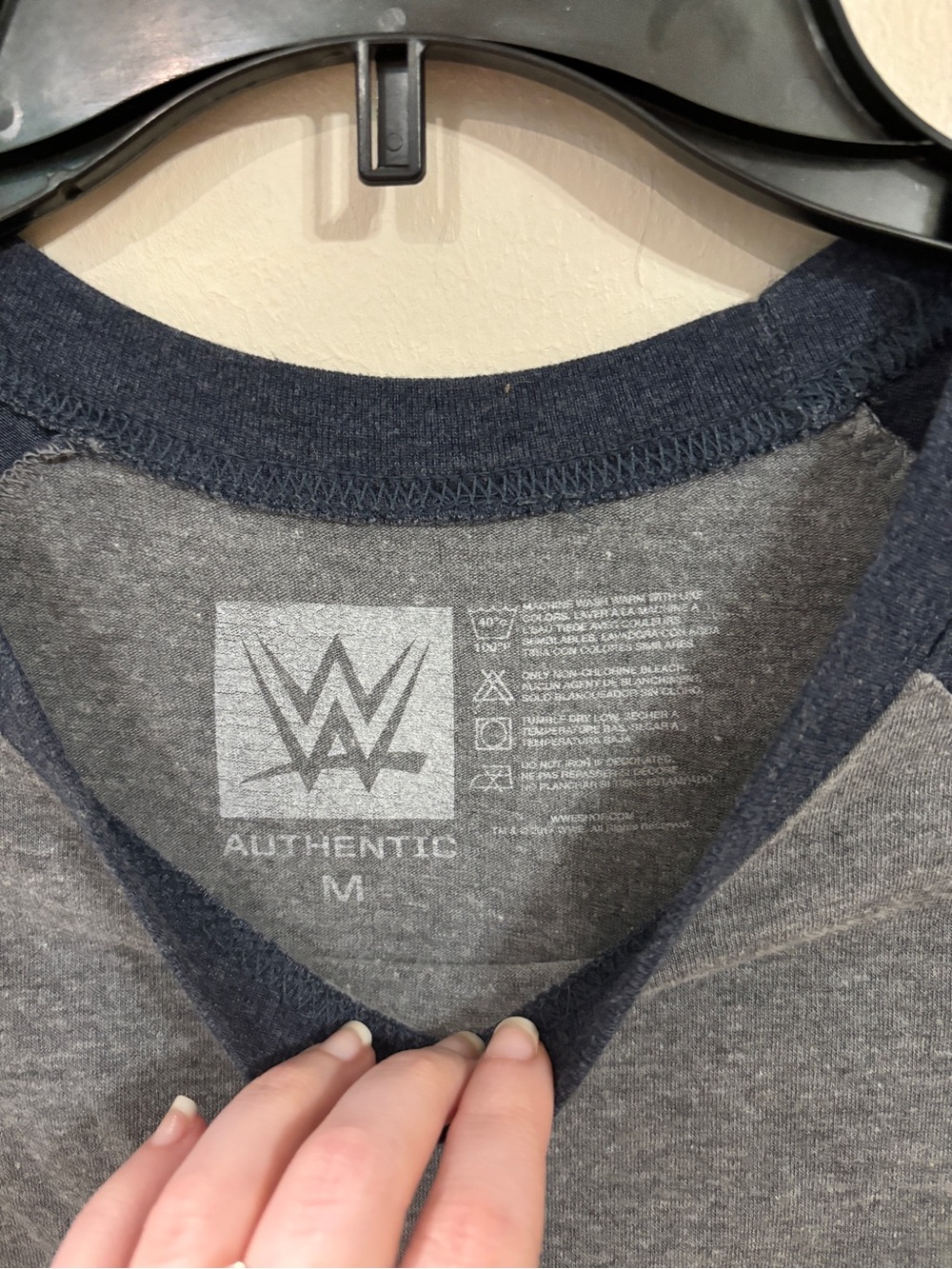 WWE Stone Cold University SCU Raglan Baseball Tee - Gray/Navy - Picture 2 of 4